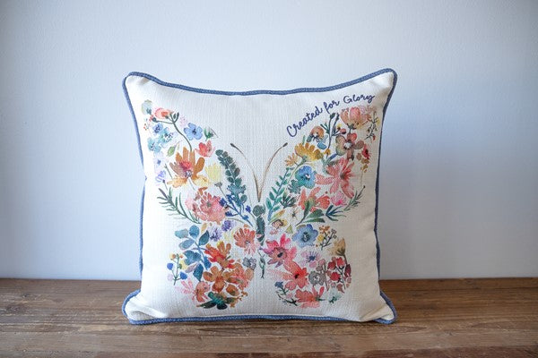 Glory Butterfly Pillow + Laurel Piping
