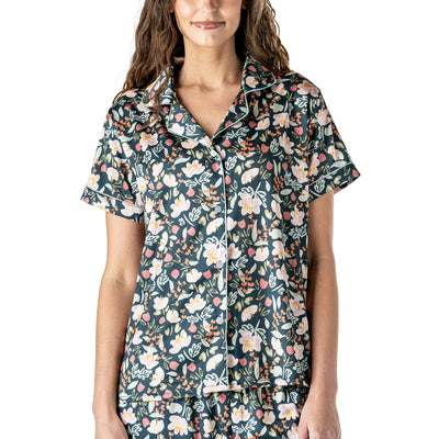 Hello Mello Satin Pajama Top- Assorted