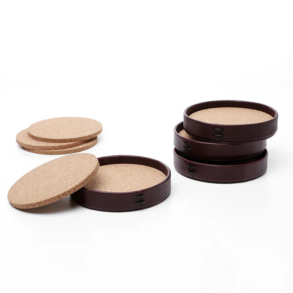 Liiton Premium Leather Coasters S/4