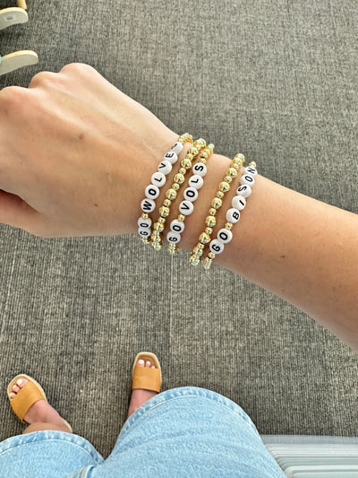 Custom Gold Ball Stacking Bracelet - Assorted
