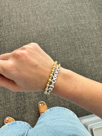 Custom Gold Ball Stacking Bracelet - Assorted