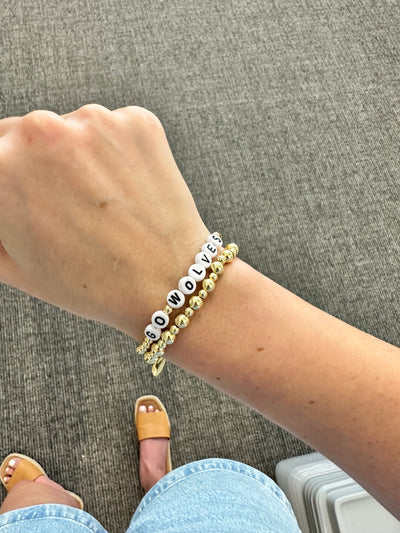 Custom Gold Ball Stacking Bracelet - Assorted