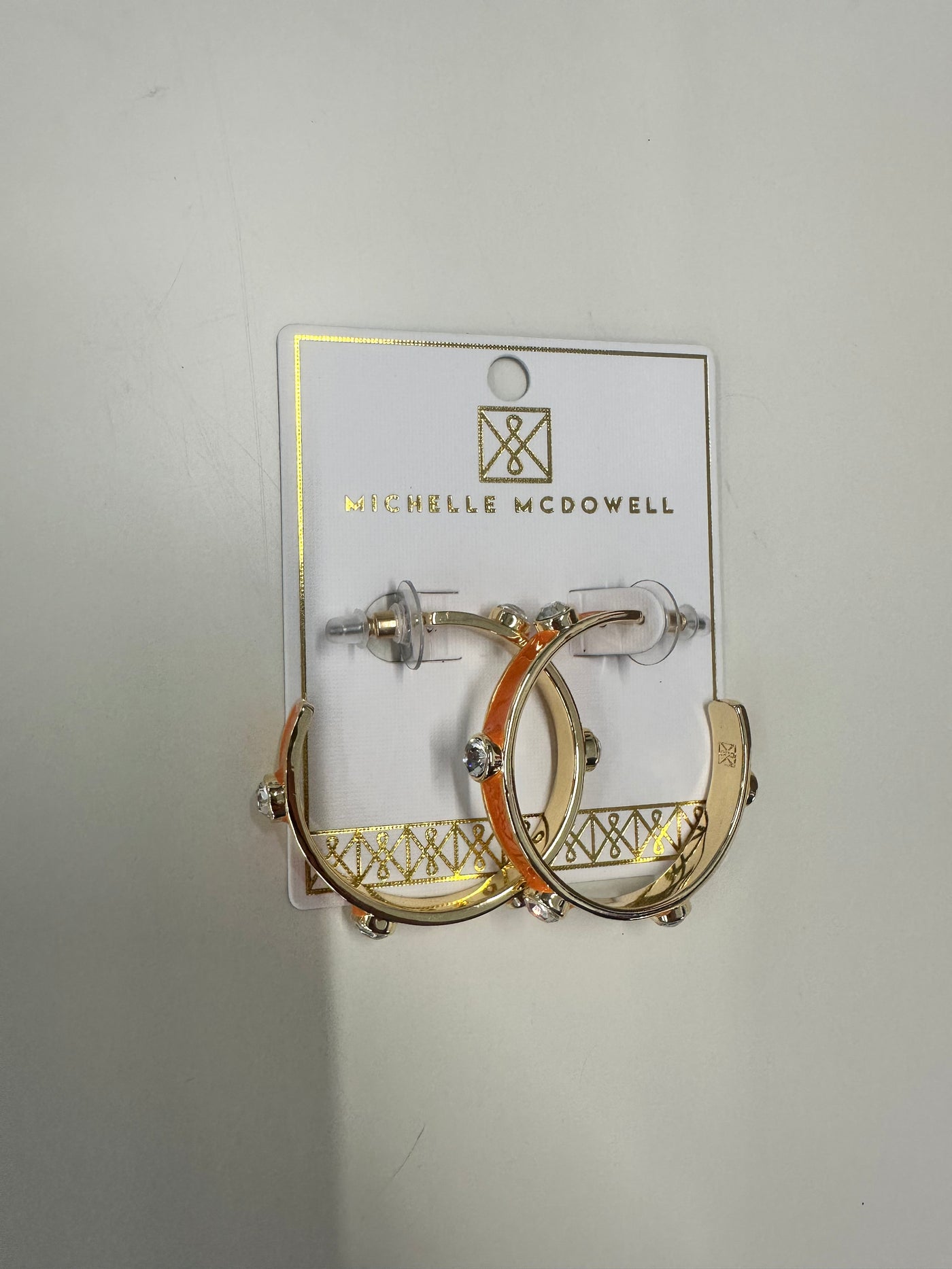 Katherine Earrings Orange and White