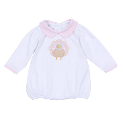 Magnolia Baby- Pilgrim Pals Applique Collard L/S Bubble