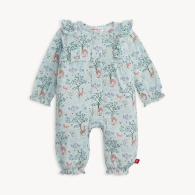 Magnetic Me- Love You Deerly Modal Ruffle Romper