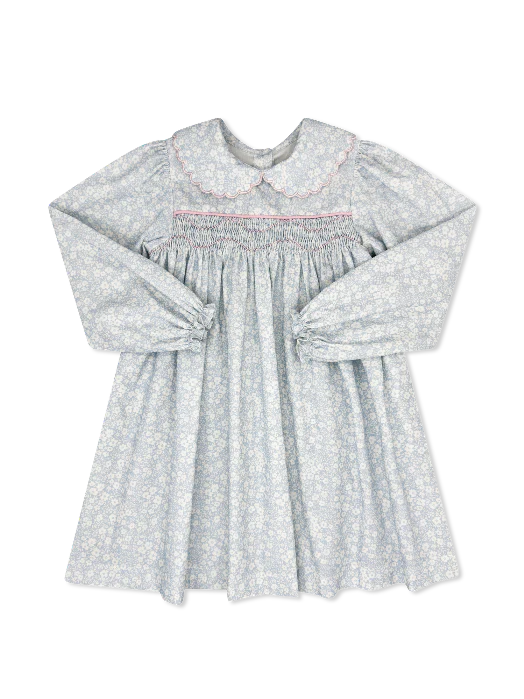Lullaby Set- Michelle Dress Long Sleeve- Snow Kissed Floral