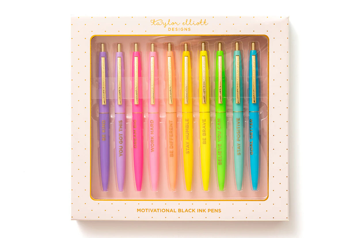 Assorted Colors Pen Set- Motivational
