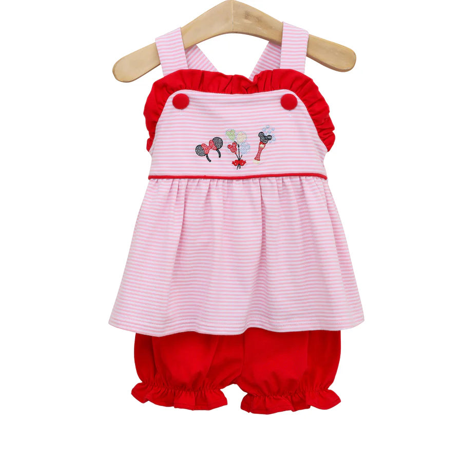 Trotter Street- Mouse Embroidery Bloomer Set