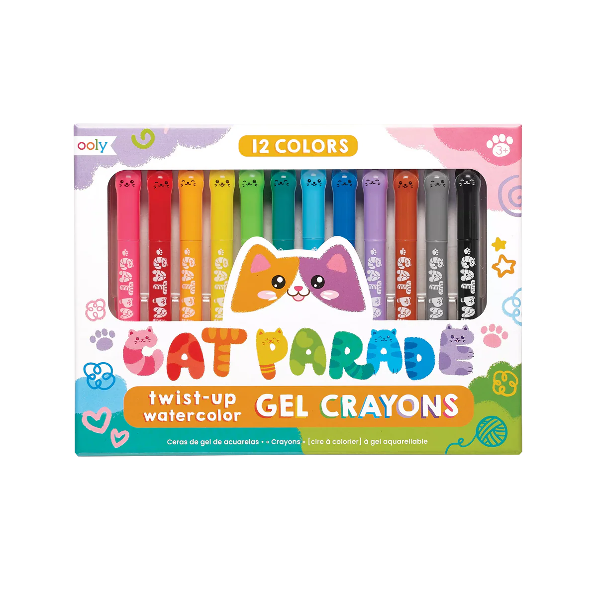 Cat Parade Gel Crayons- Sets of 12