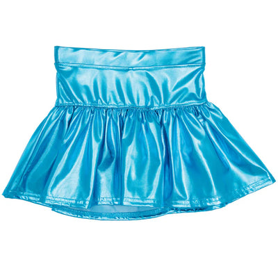 Slick Metallic Gathered Skort- Assorted