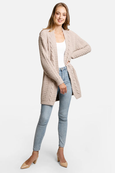 Solid Twist Knit Cardigan- Assorted- One Size