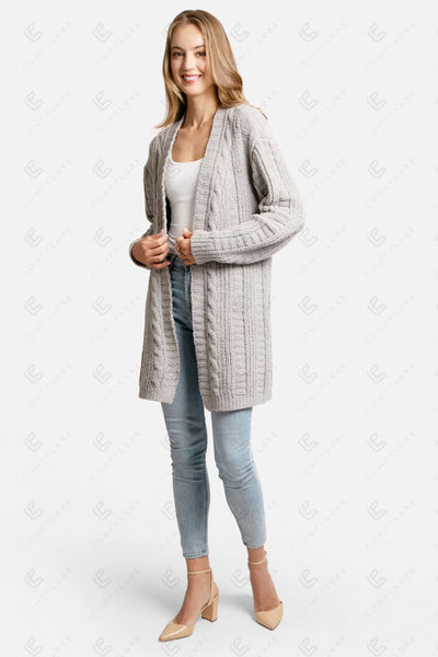 Solid Twist Knit Cardigan- Assorted- One Size