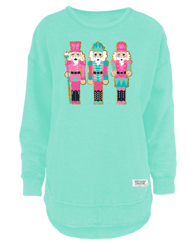Applique Round Bottom Christmas Sweatshirt- Assorted