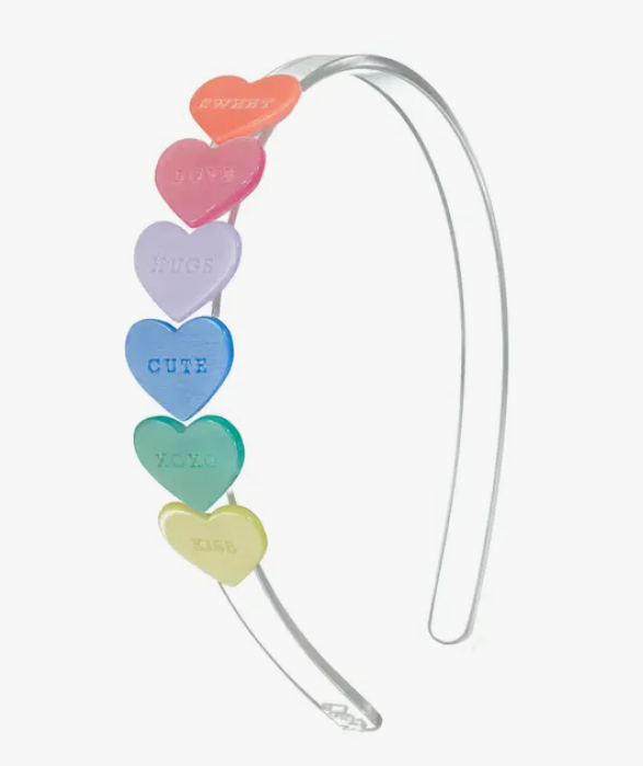 Candy Hearts Pastel Pearlized Headband