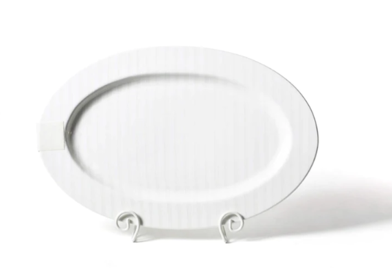 HE White Stripe Big Oval Entertaining Platter