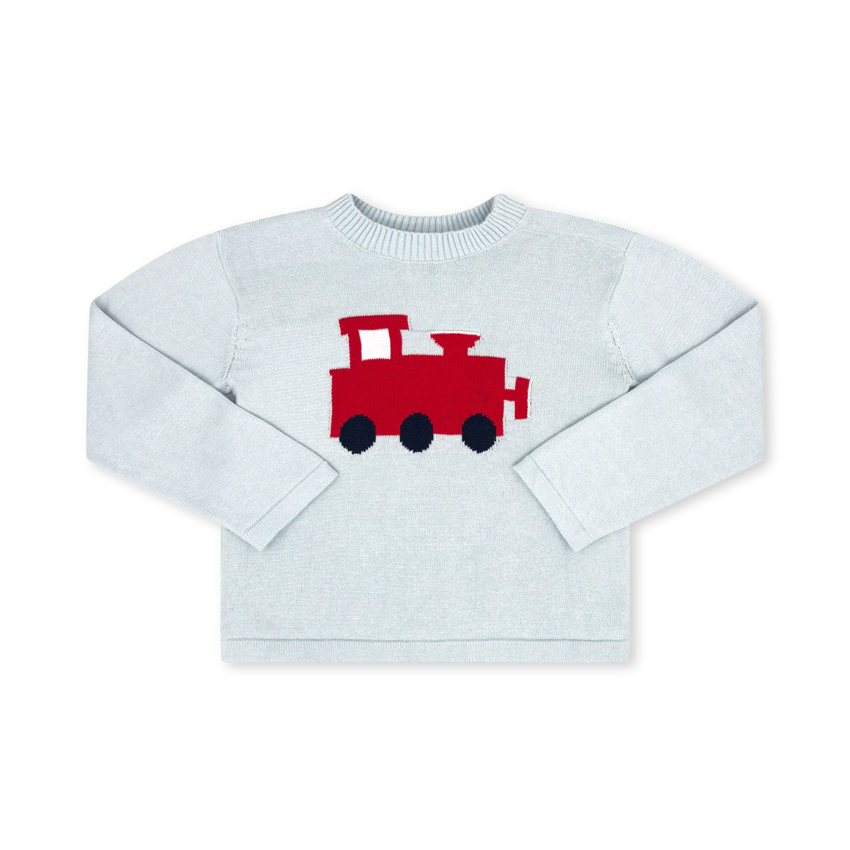 Cozy Up Sweater Beaumont Blue, Train Lullaby Set