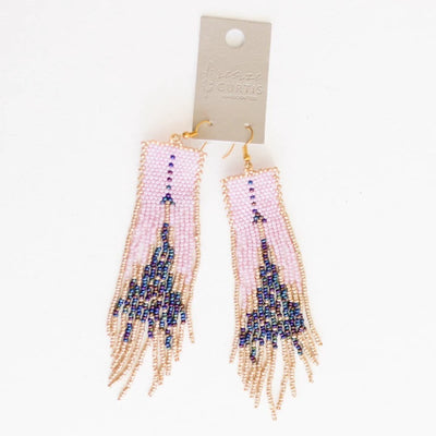 Teddy Beaded Fringe Earrings