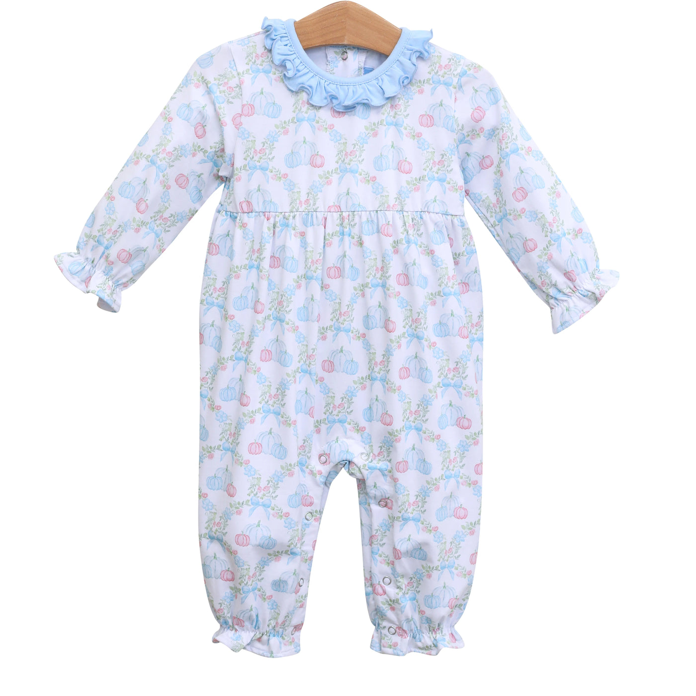TSK Pumpkin Floral Romper