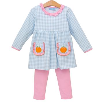 TSK- Pumpkin Ruffle Pant Set