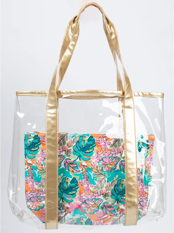 Tropical Dream Clear Tote with Insert