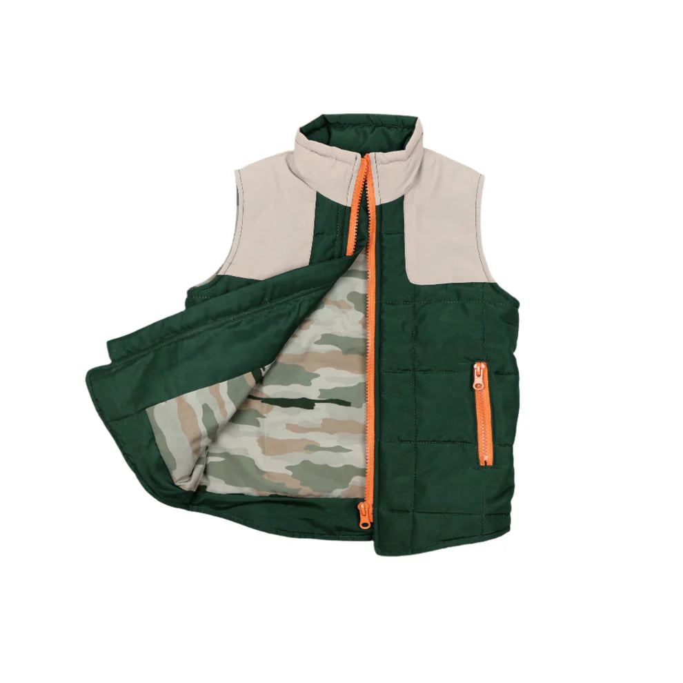 Blue Quail- Gree/Khaki Classic Camo Vest