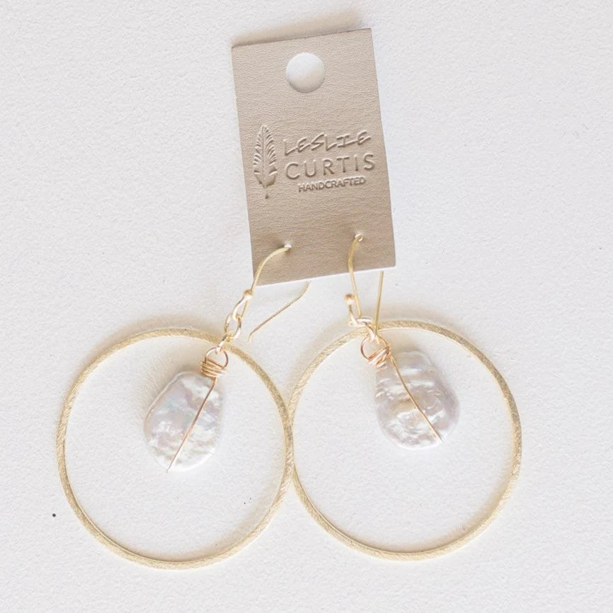 Willow Pearl Hoops