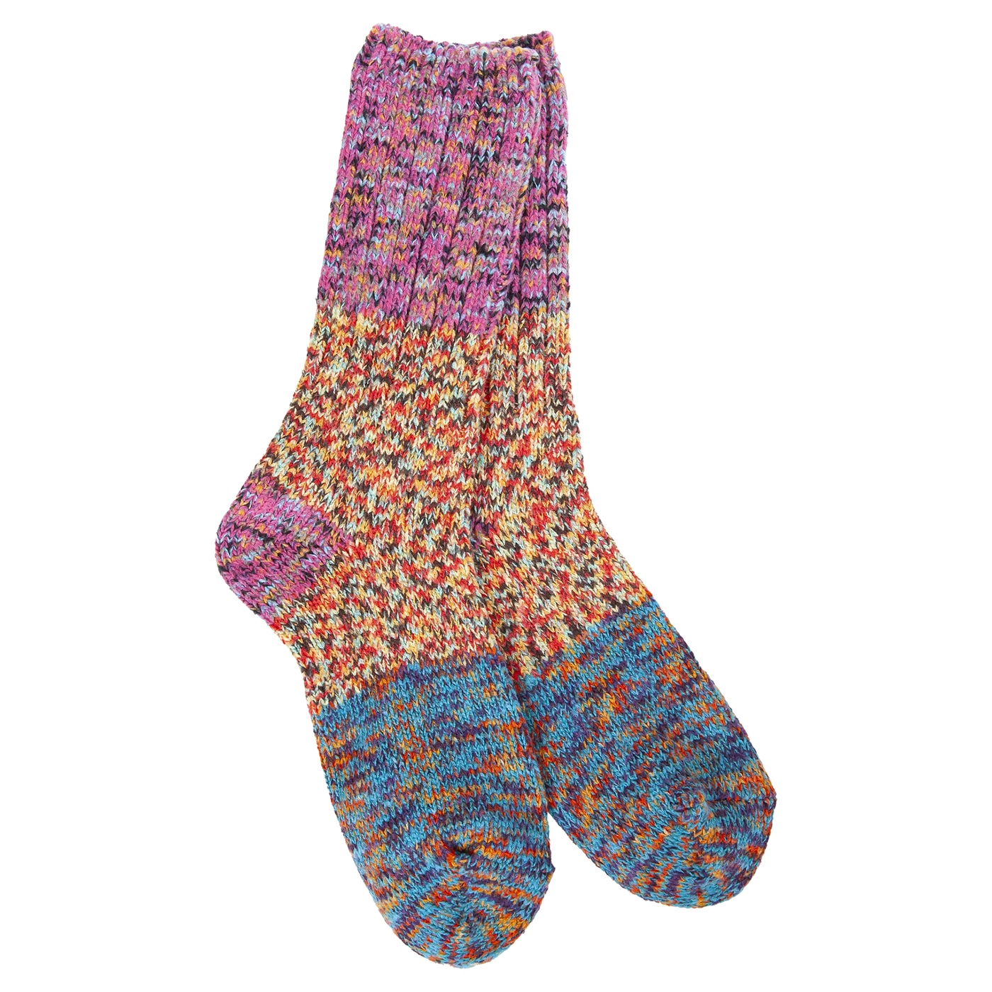 World's Softest Socks- Multicolored Textured Crew