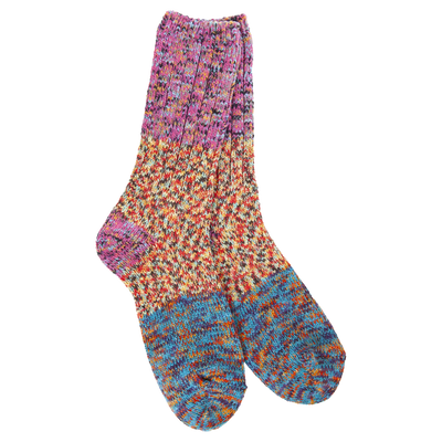 World's Softest Socks- Multicolored Textured Crew