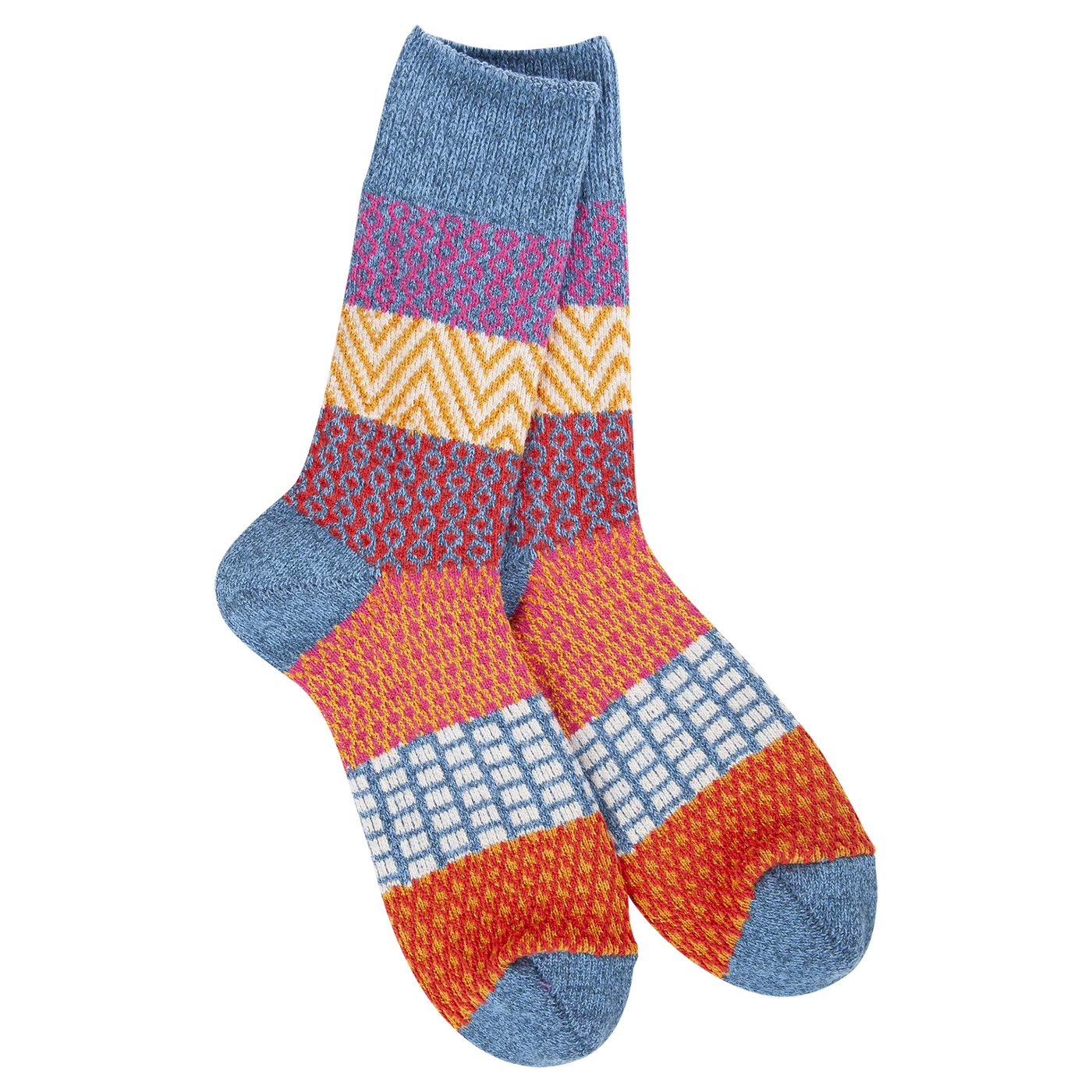 World's Softest Socks- Multicolored Textured Crew