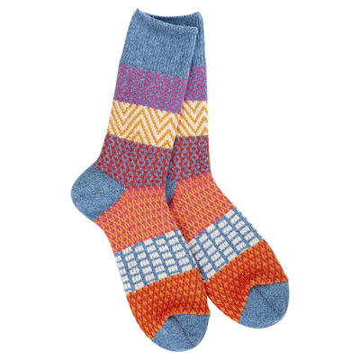 World's Softest Socks- Multicolored Textured Crew