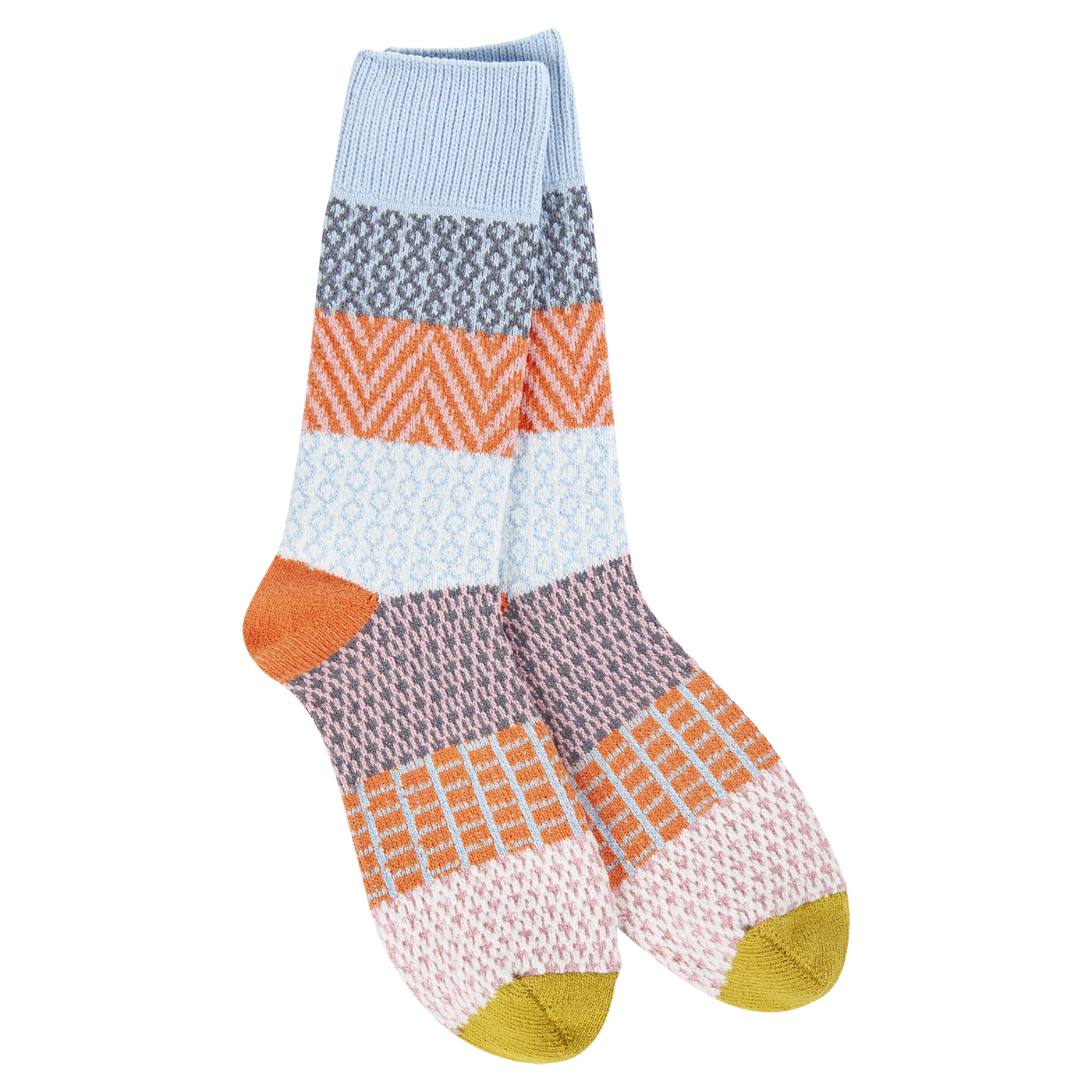 World's Softest Socks- Multicolored Textured Crew
