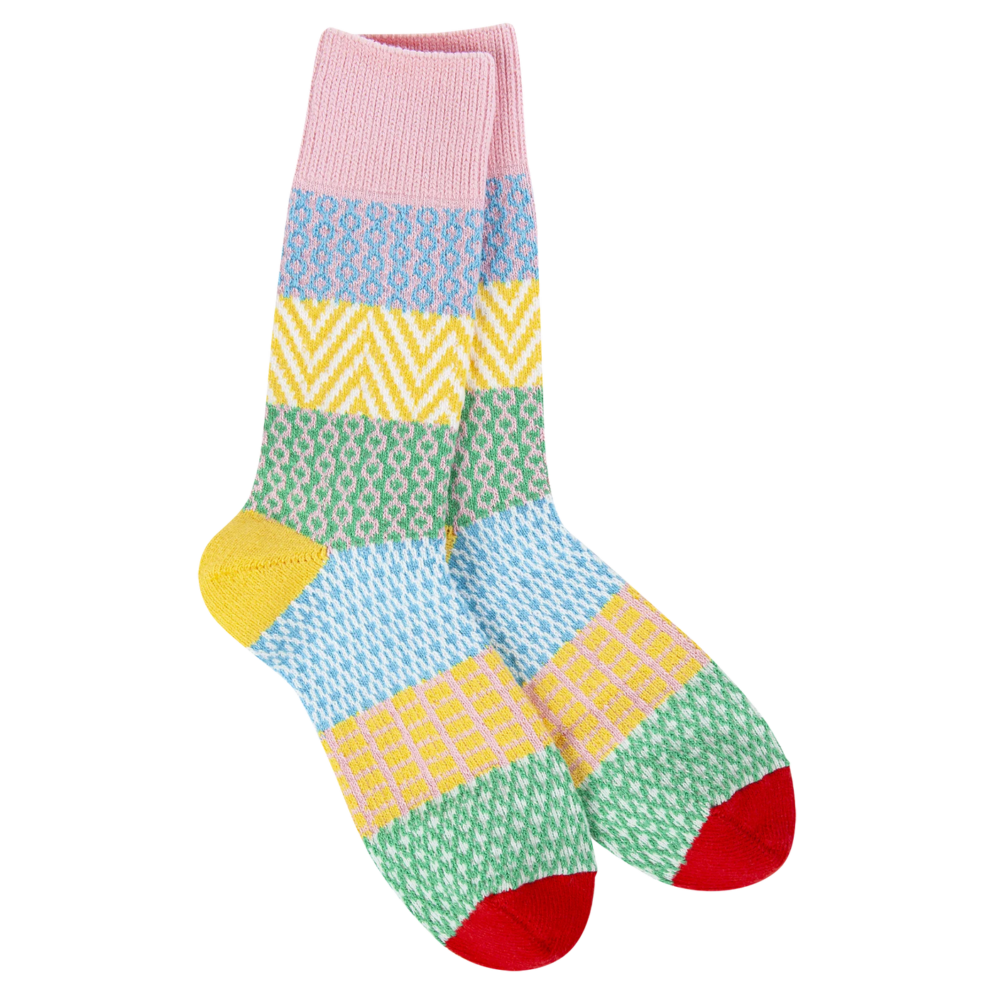 World's Softest Socks- Multicolored Textured Crew