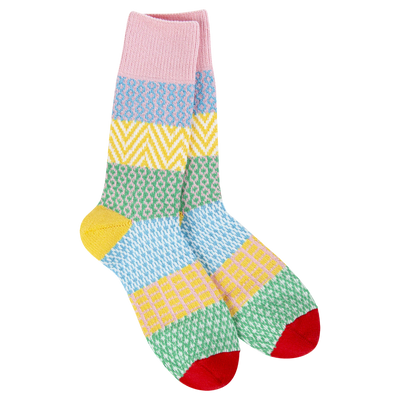 World's Softest Socks- Multicolored Textured Crew