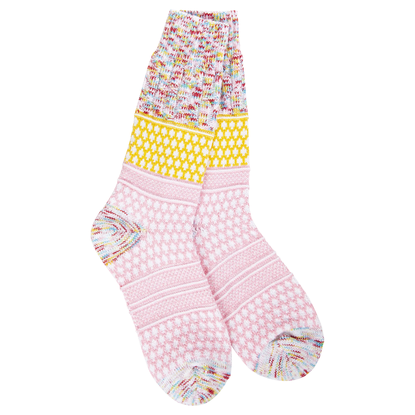 World's Softest Socks- Multicolored Textured Crew