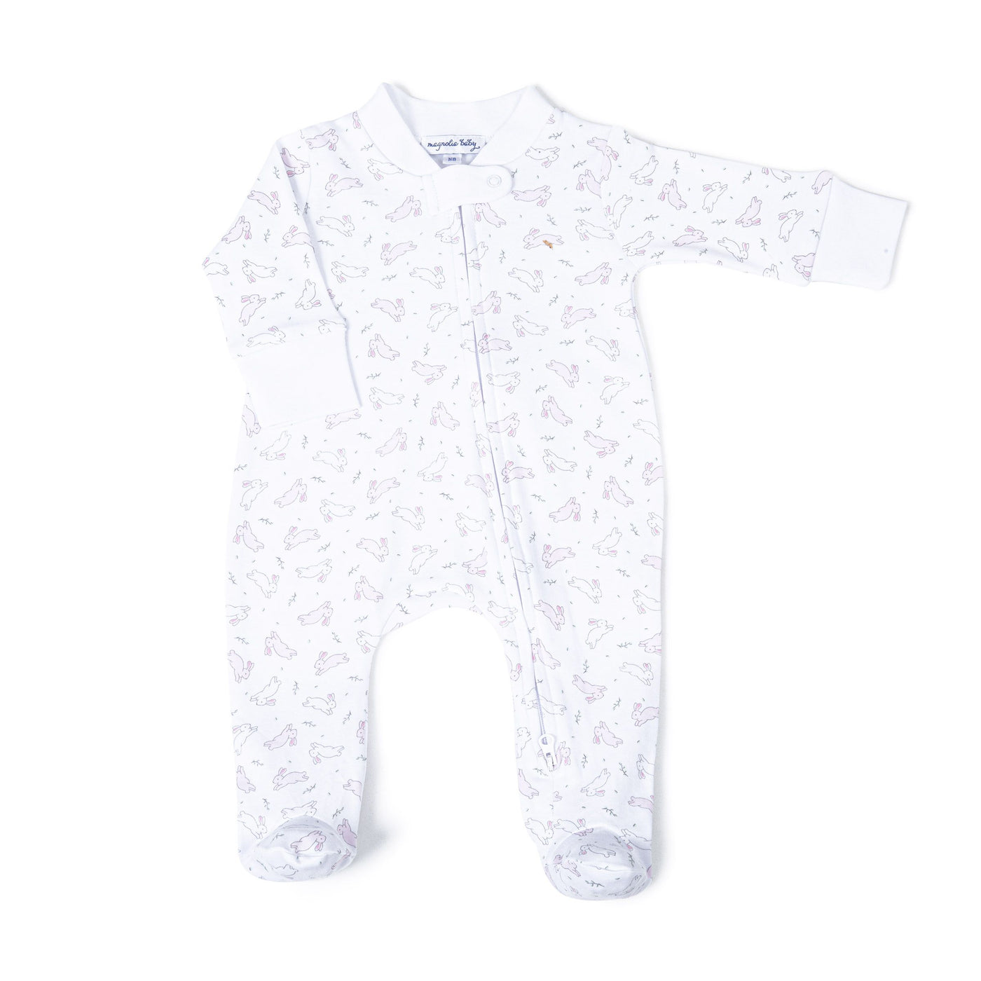Magnolia Baby- Bunny Hop Zipper Footie