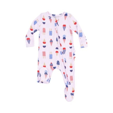 Angel Dear- 2 Way Ruffle Zipper Footie