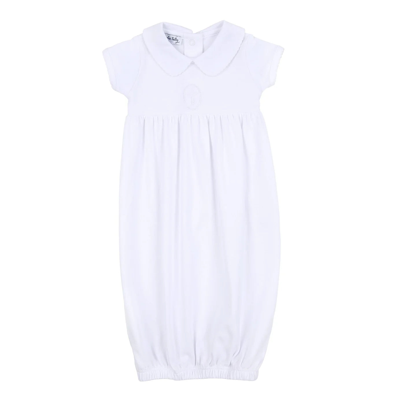 Magnolia Baby- Blessed Collard S/S Gathered Gown