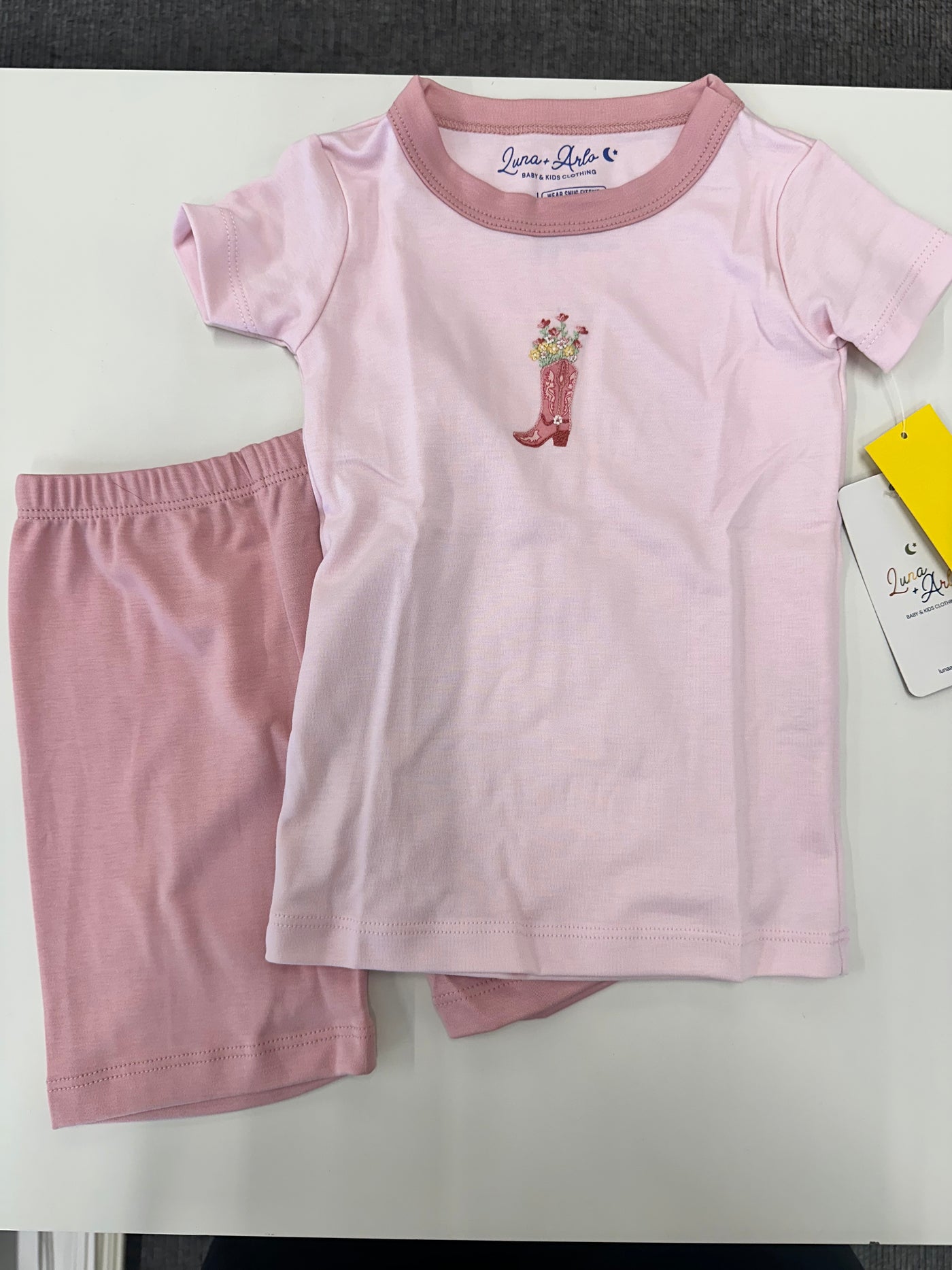 Magnolia Baby- Boots and Blooms Short PJ Set