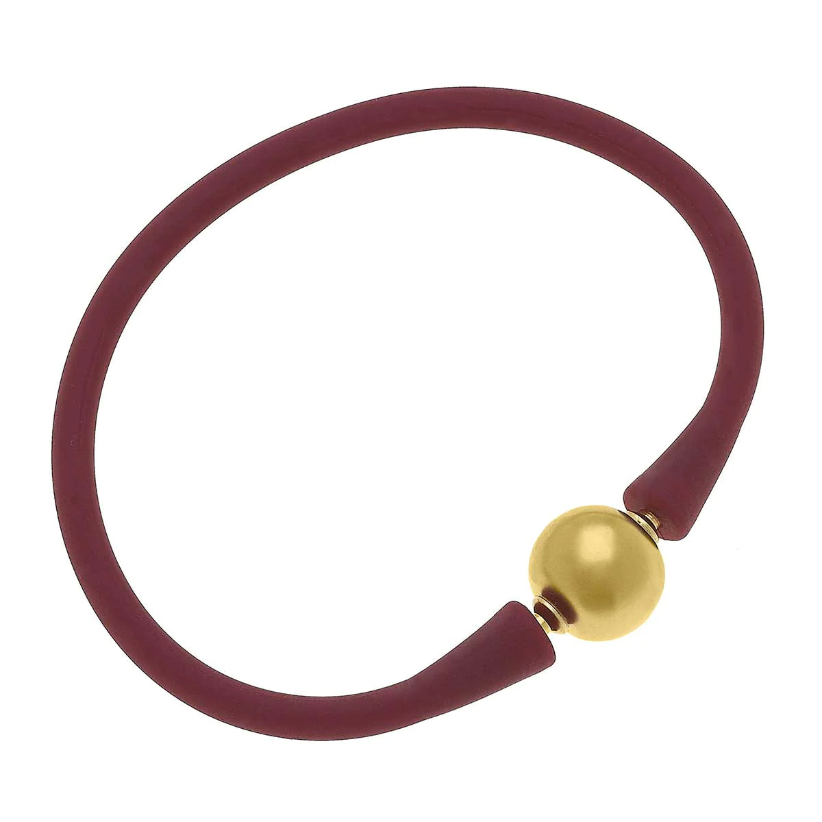 Bali 24K Gold Plated Ball Bead Silicone Bracelets