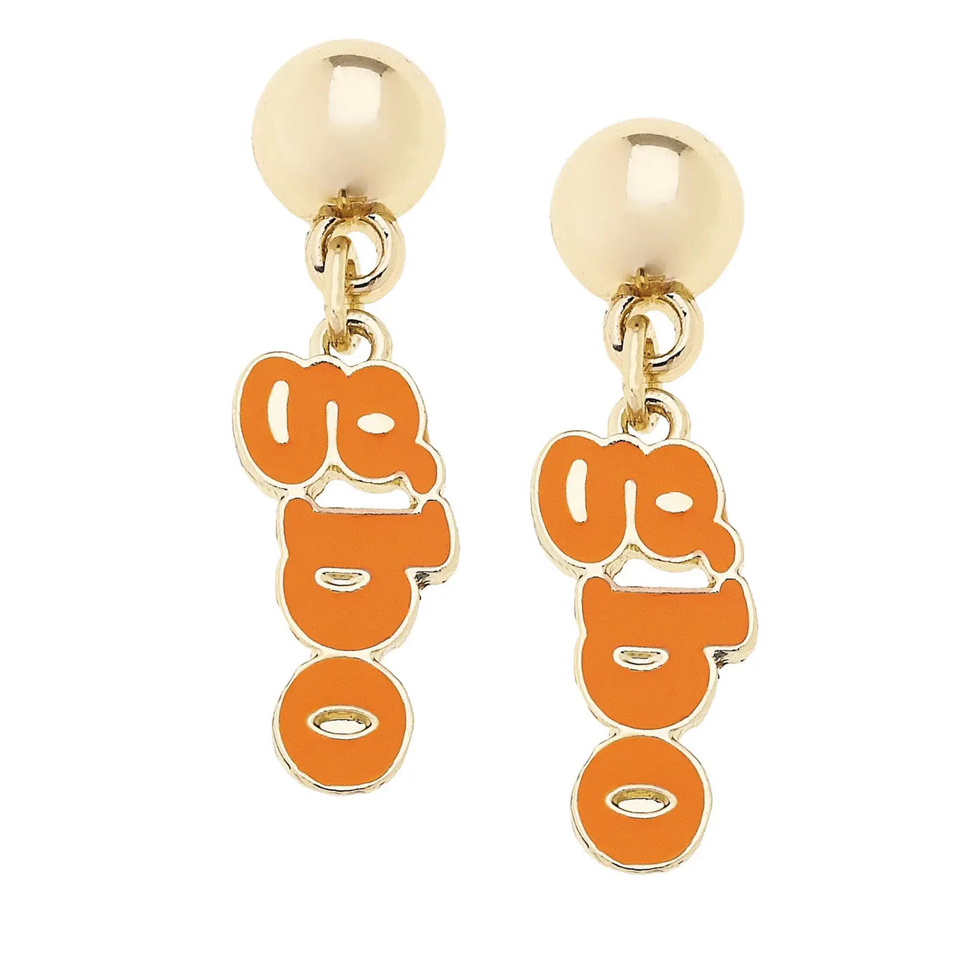 TN Vols GBO Slogan Orange Earrings