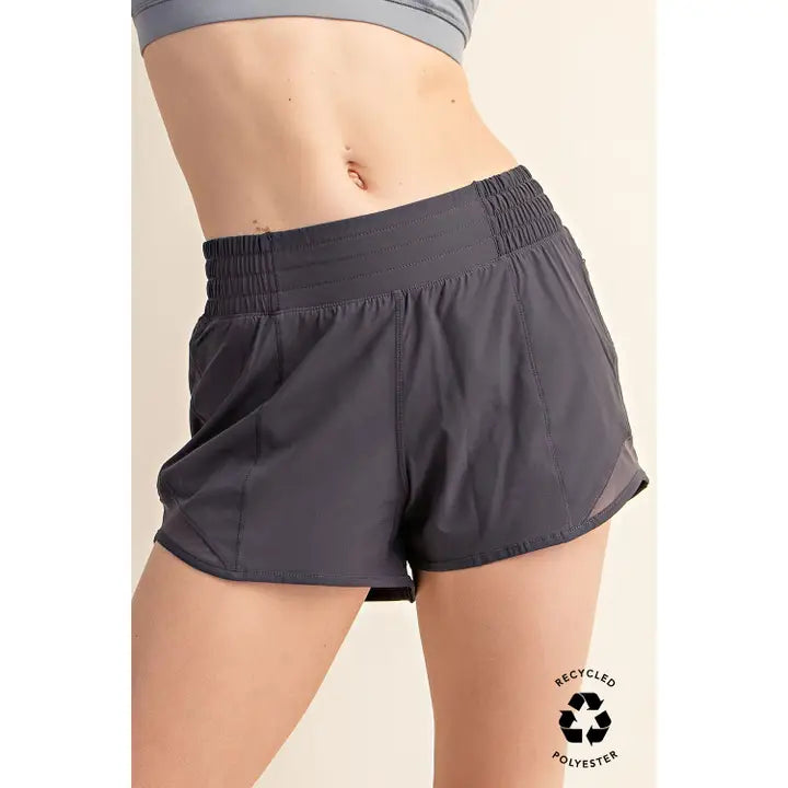 Recycled Active Short with Mesh