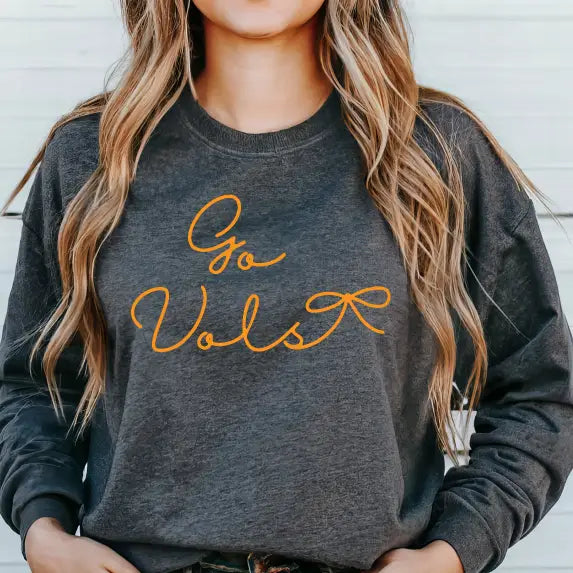Go Vols Bow Fleece Women's Crewneck