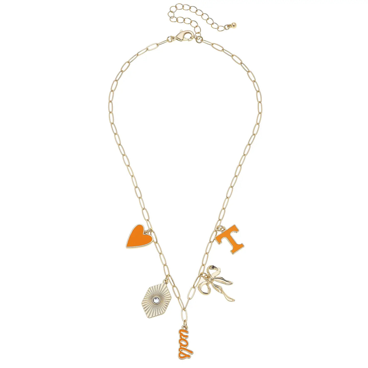 TN Vols Paper Clip Charm Necklace