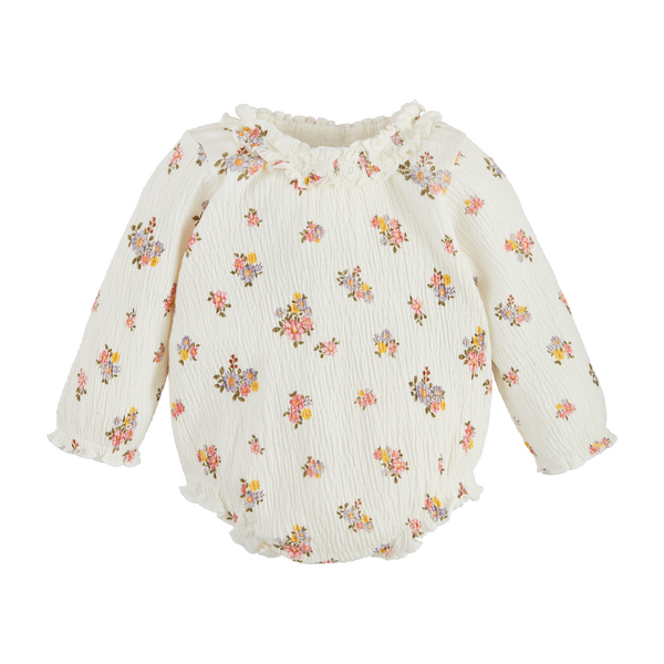Crinkle Knit Floral Bodysuit