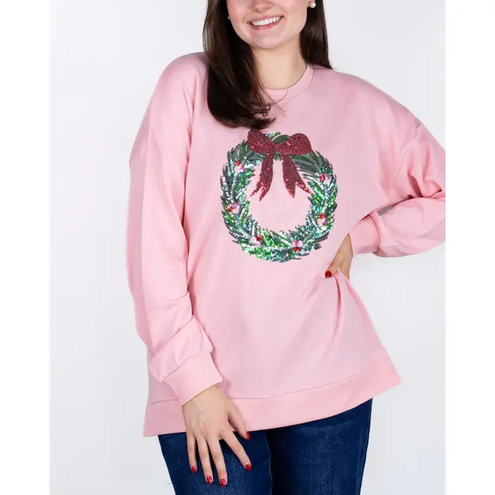 Christmas Sequin Sweatshirt- Assorted