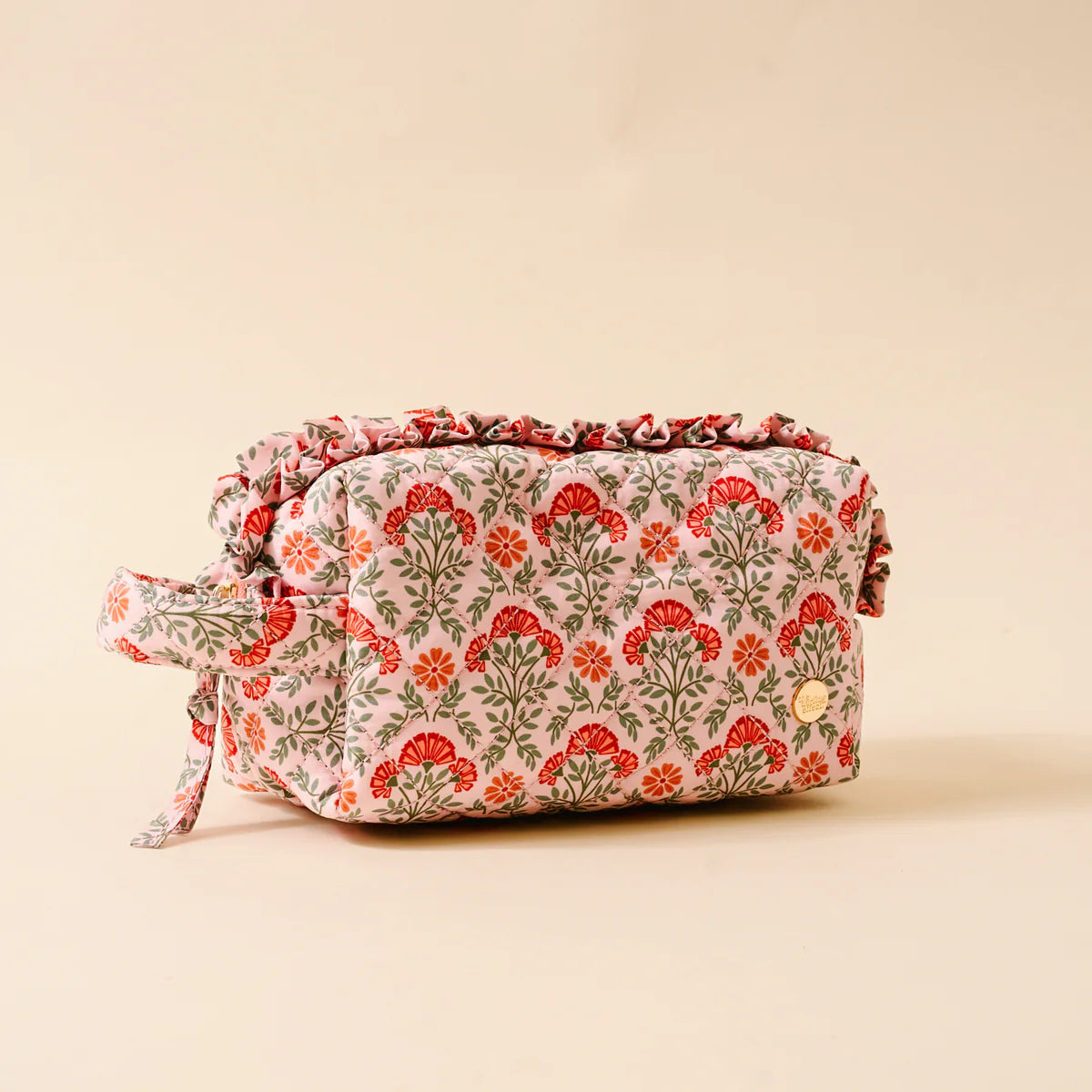 Everbloom Dusty Rose Essentials Quilted Cosmetic Pouch