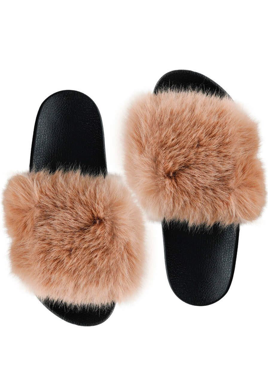 Luxury Faux Fur Slides