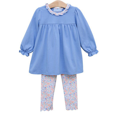 TSK Frankie Floral Ruffle Collar Pants Set