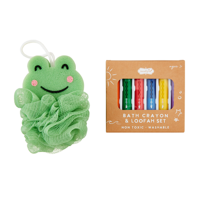 Loofah With Bath Crayons
