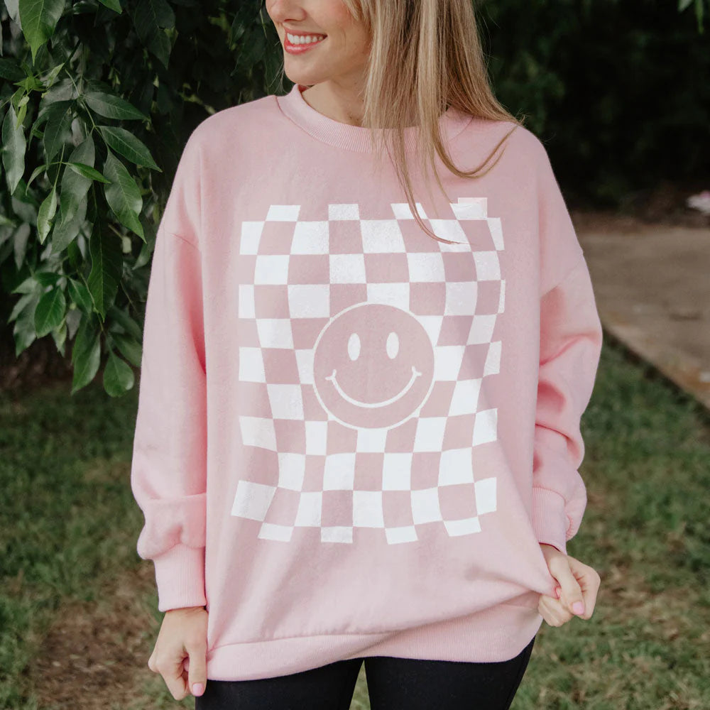 KD Checker Happy Face Sweatshirt